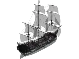 Black Pearl 3D Model preview