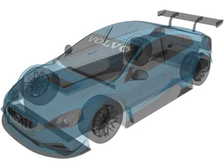 Volvo S60 STCC (2011) 3D Model preview