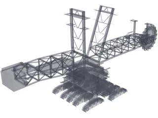 Bucketwheel Excavator 3D Model preview