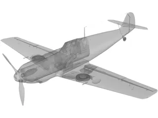 Messersmitt BF-109E 3D Model preview