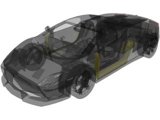 Lamborghini Gallardo LP560-4 Spyder (2009) 3D Model preview