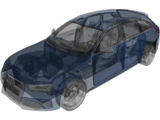 Audi RS4 Avant (2013) 3D Model preview
