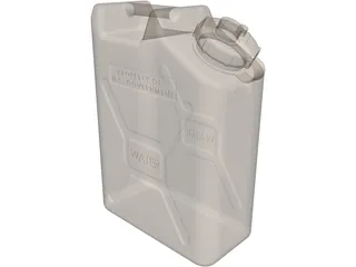Water Container Military 5 Gallon 3D Model preview
