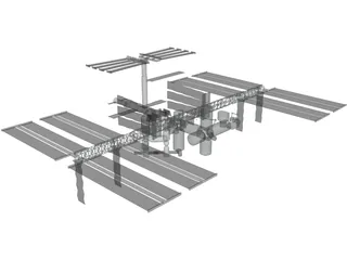 International Space Station (ISS) 3D Model preview