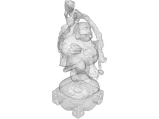 Buddha Statue 3D Model preview