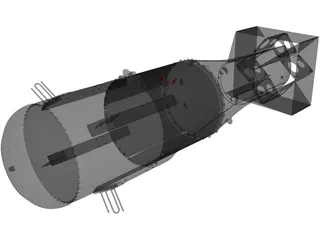 Little Boy Atomic Bomb 3D Model preview