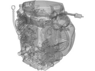 Honda GX690 Engine 3D Model preview