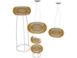 Caboche Floor Lamp 3D Model preview