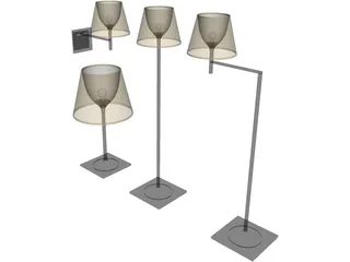 Flos Ktribe Soft Lamps 3D Model preview