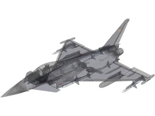 Eurofighter Typhoon 3D Model preview