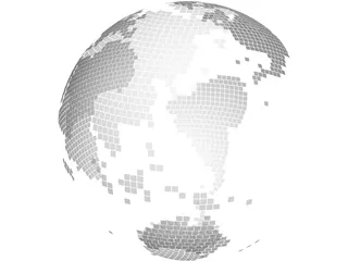Pixel Planet 3D Model preview