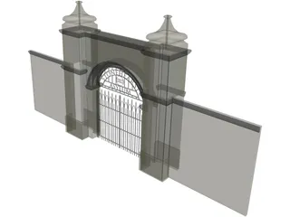 Stonehearst Asylum Gate 3D Model preview