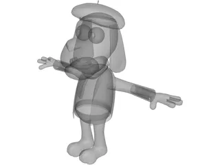 Bizoo Dog 3D Model preview