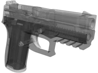 Sig Sauer P250 9mm Handgun 3D Model preview