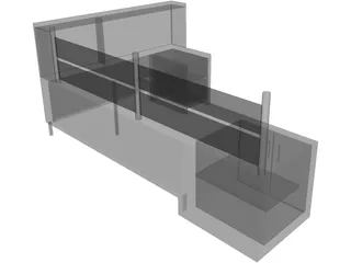 Office Desk 3D Model preview