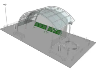Bus Stop 3D Model preview