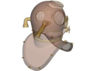 Mark V Diving Helmet 3D Model preview