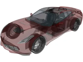 Chevrolet Corvette C7 Stingray (2014) 3D Model preview