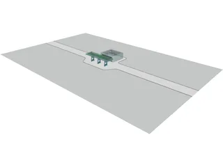 Gas Station 3D Model preview