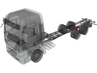 MAN TGX 6X4 Cab 3D Model preview
