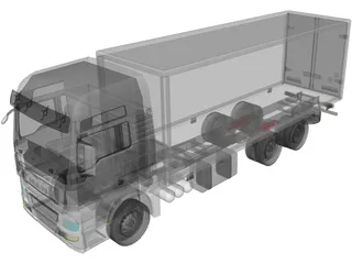 MAN TGX 6X4 ISO 3D Model preview