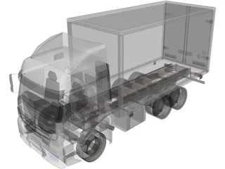 Mercedes-Benz Axor 3-Axle Cab 3D Model preview