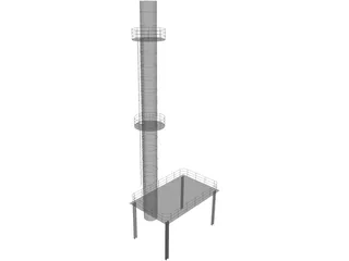 Distillation Column 3D Model preview