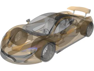 McLaren P1 (2014) 3D Model preview