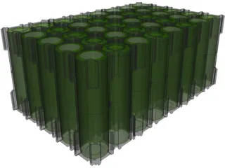 Lithium Battery 18650 type 3D Model preview