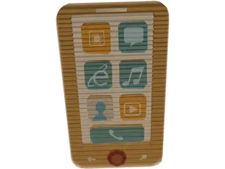 Mobile Cardboard Phone 3D Model preview