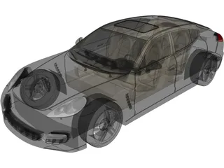 Porsche Panamera (2010) 3D Model preview