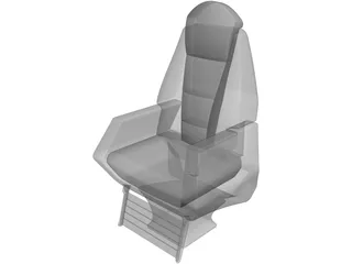 Executive Jet Seat 3D Model preview