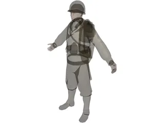 Soldier Rig 3D Model preview