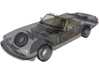 Jaguar XJS Convertible (1975) 3D Model preview