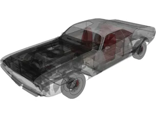 Dodge Challenger TA (1970) 3D Model preview