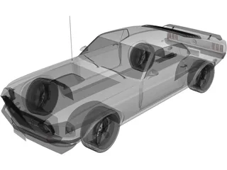 Ford Mustang Boss 302 (1969) 3D Model preview