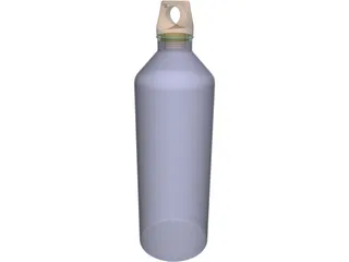 Aluminum Water Bottle 3D Model preview