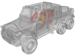 Mercedes-Benz G63 6x6 AMG 3D Model preview