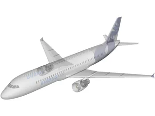 Airbus A320 3D Model preview