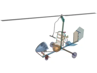Bensen B-6 Gyrocopter 3D Model preview