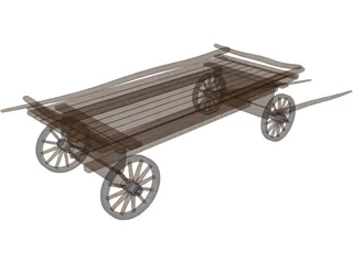 Horse Cart 3D Model preview