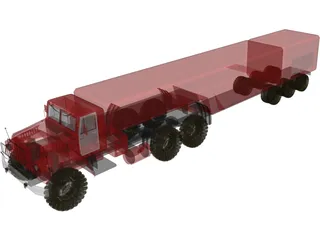 Kraz-6443 3D Model preview