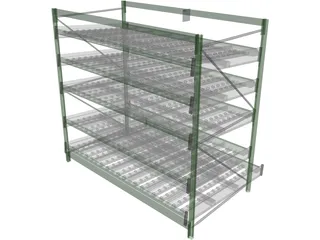 Dinamic Shelves for Picking Lines 3D Model preview