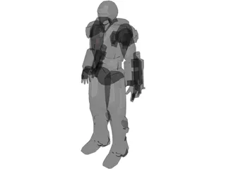 Iron Man War Machine 3D Model preview