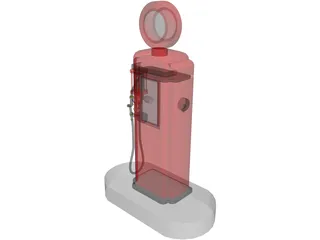 Gas Pump 3D Model preview