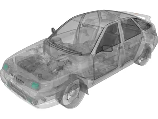 Vaz 2112 Lada 3D Model preview