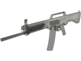 USAS-12 Automatic Shotgun 3D Model preview