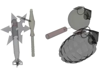 Weapons Collection 3D Model preview