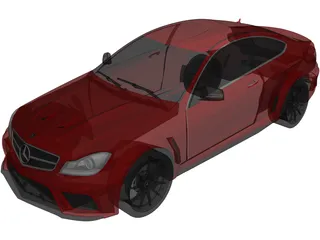 Mercedes-Benz C63 AMG Coupe Black Series (2012) 3D Model preview