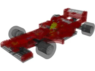 Lego F1 Car 3D Model preview
